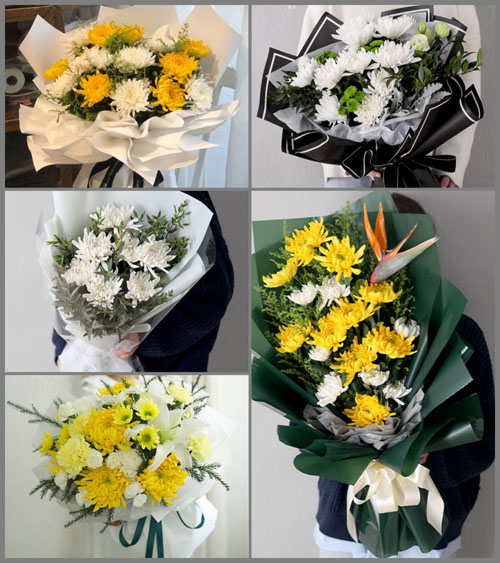 云南红河州元阳县牛角寨乡白事花束代送
